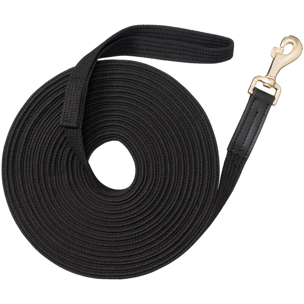 Tough 1 50' Ribbed Cotton Lunge Line- Black