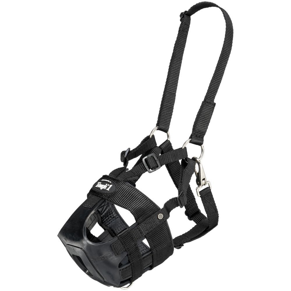 Tough1 Easy Breathe V-Nose Grazing Muzzle- Black