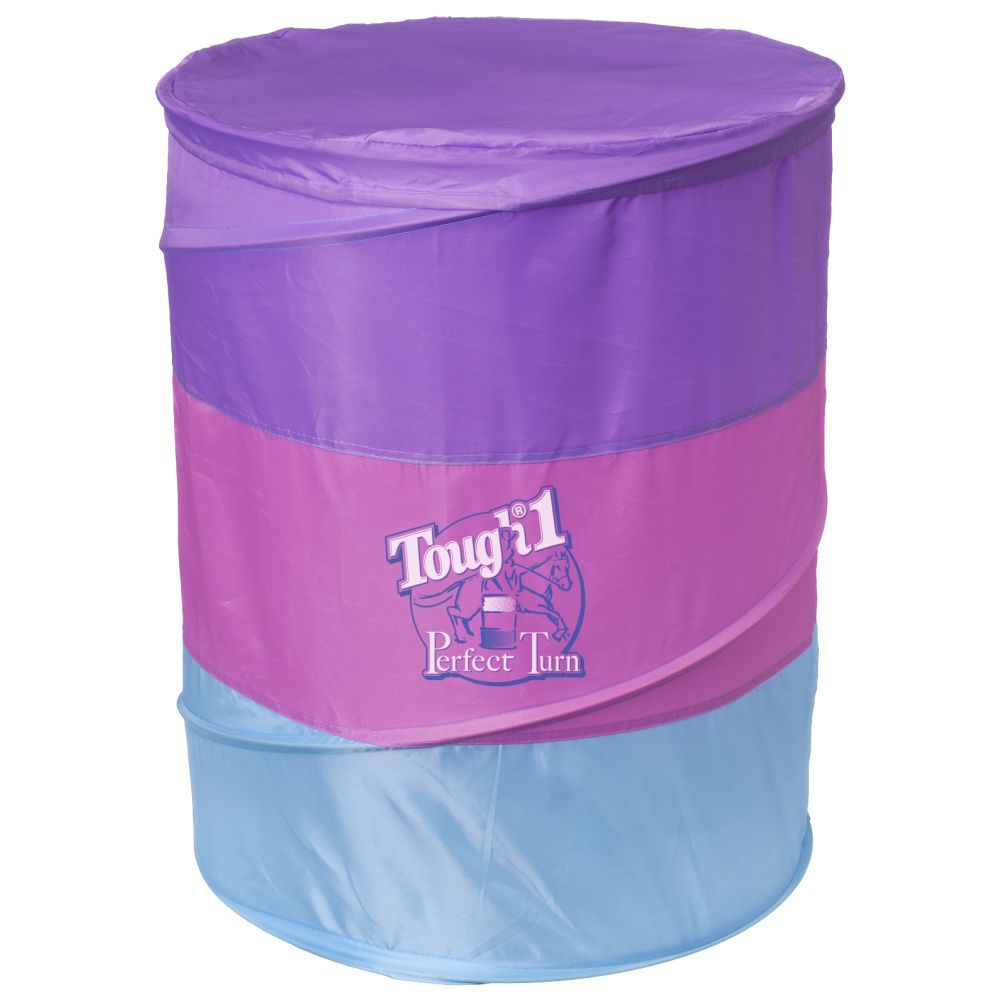 Tough-1 Perfect Turn Collapsible Barrel Set of 3- Purple/Raspberry/Teal
