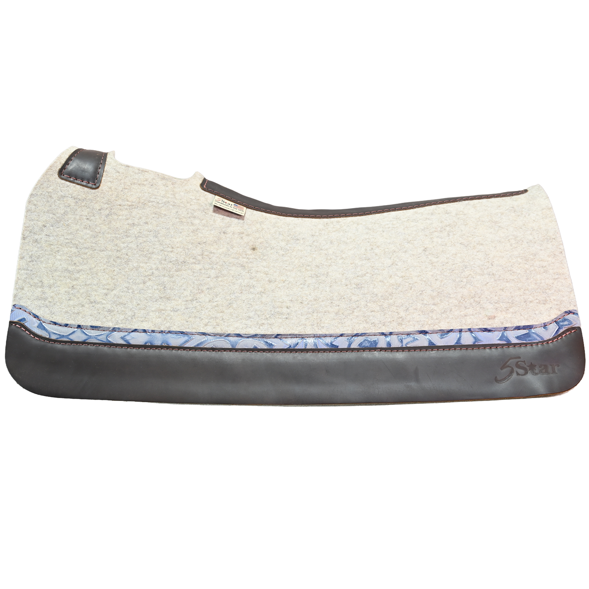 5 Star 3/4" All Around Saddle Pad w/ Inset Wear Leathers- 30"x30"