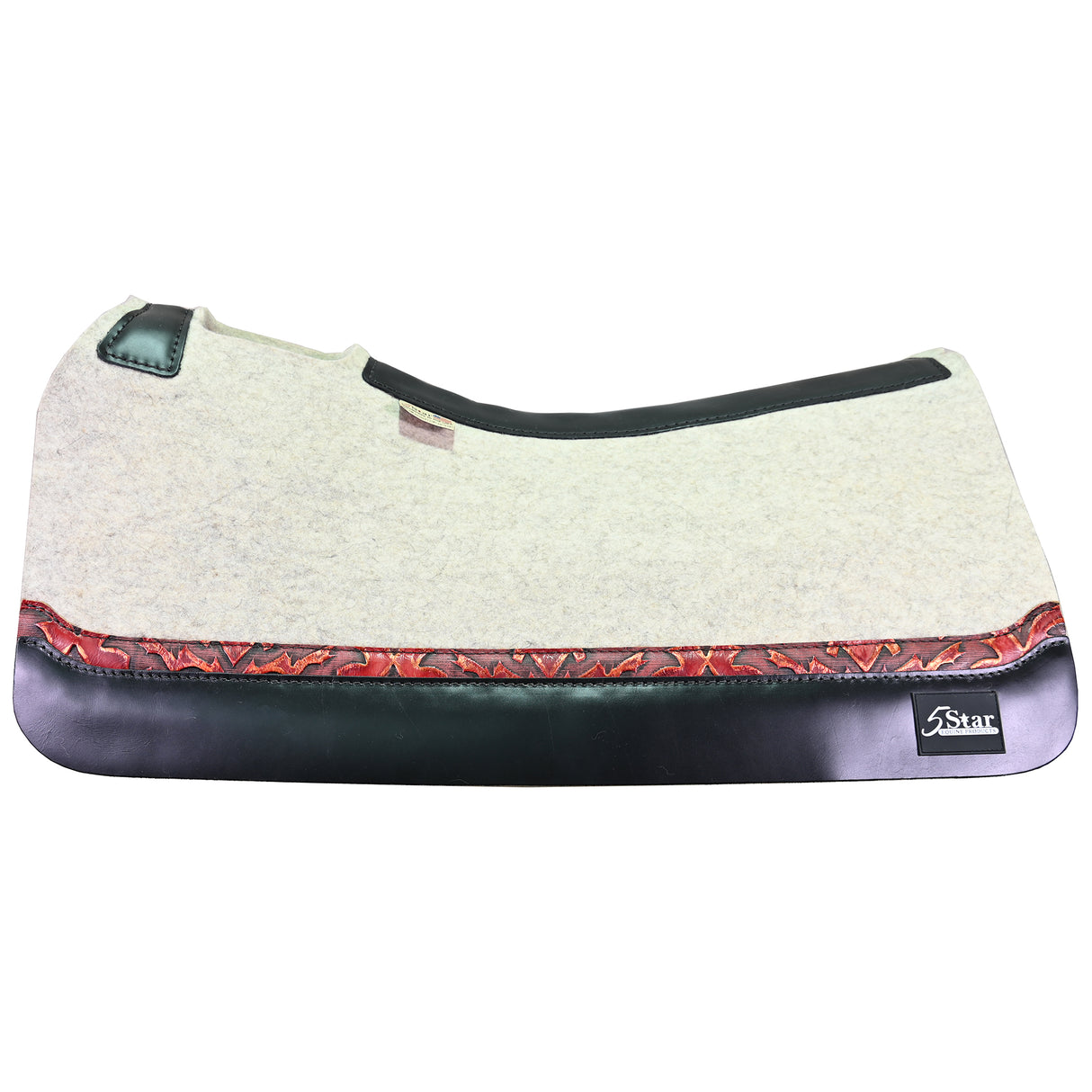 5 Star 3/4" All Around Saddle Pad w/ Inset Wear Leathers- 30"x30"