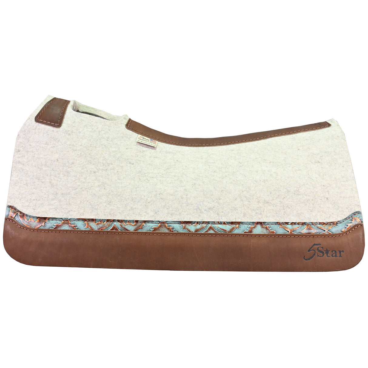 5 Star 3/4" All Around Saddle Pad w/ Inset Wear Leathers- 30"x30"