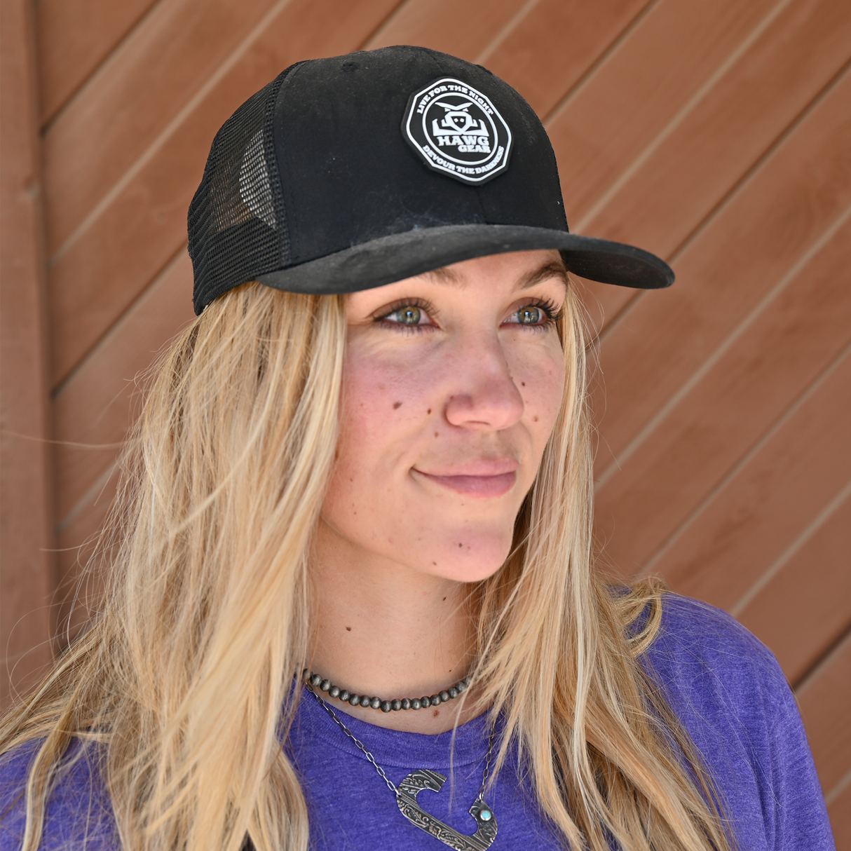 RopeSmart Hawg Gear Black Cap with Rubber Patch
