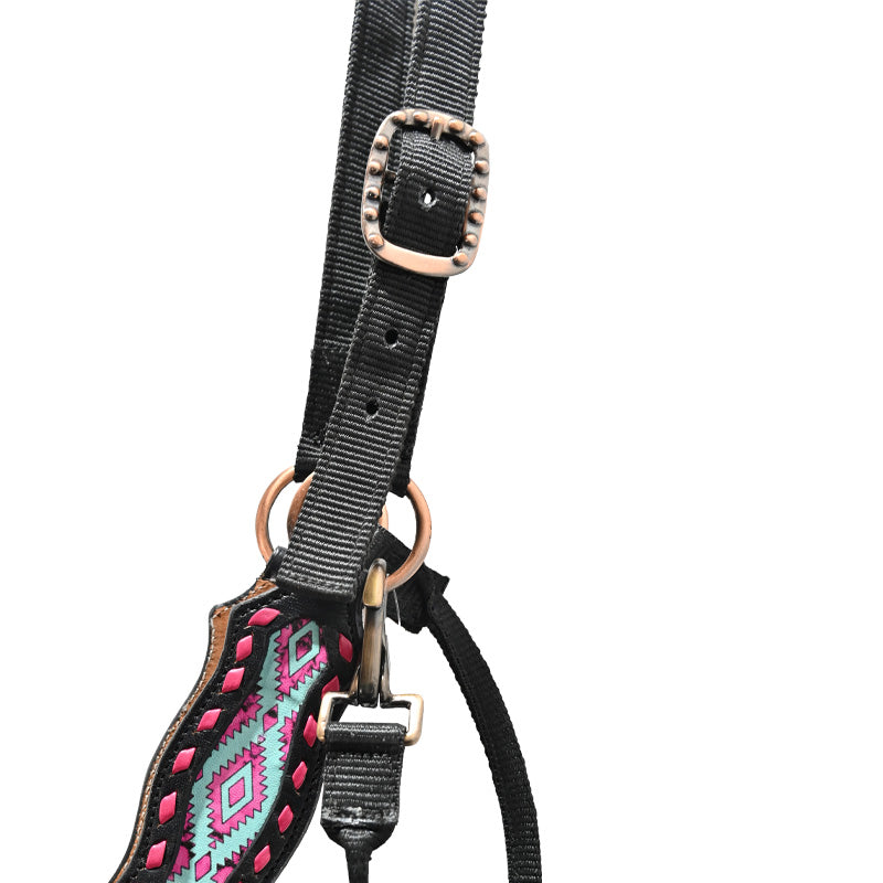 Schulz Equine Pink Aztec Lariat Nose Halter