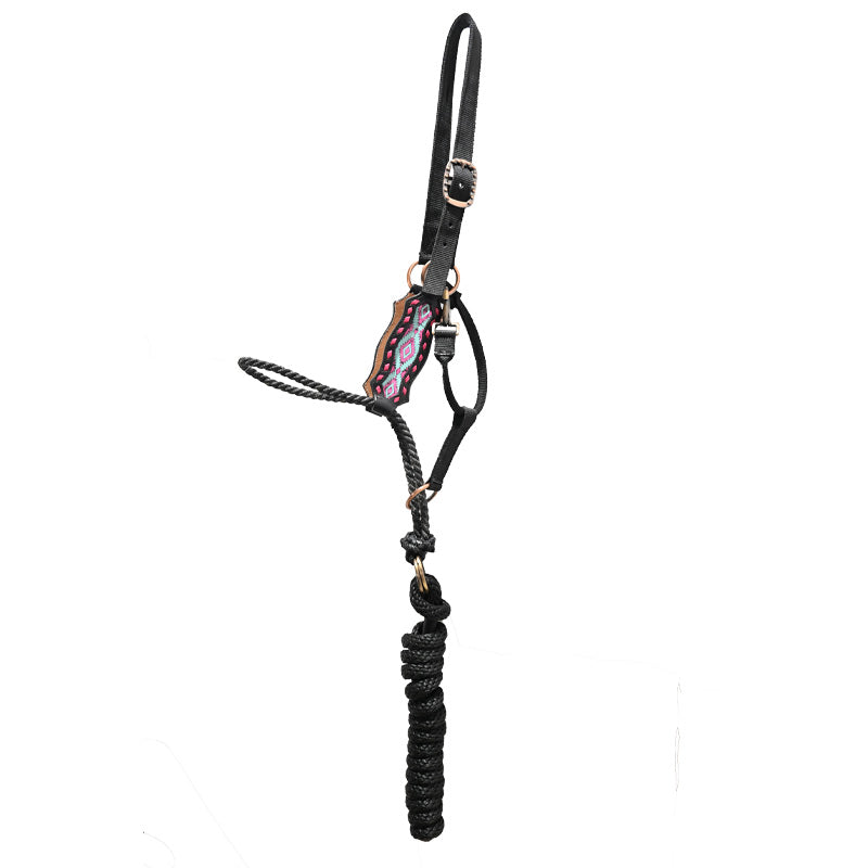 Schulz Equine Pink Aztec Lariat Nose Halter