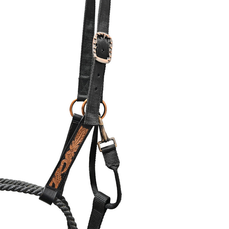 Schulz Equine Tooled Lariat Nose Halter