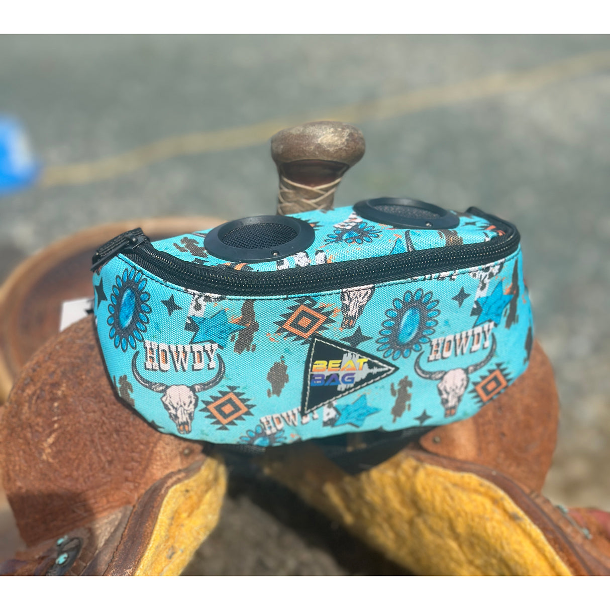 Schulz Equine Turquoise Howdy Beat Bag Pommel Bag
