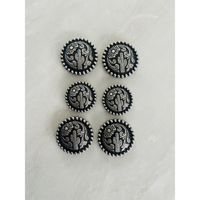 Schulz Equine Silver Cactus Concho Saddle Pack