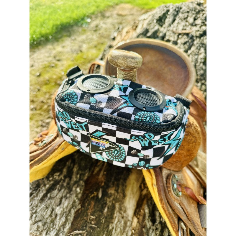Schulz Equine Turquoise Glass Beat Bag Pommel Bag