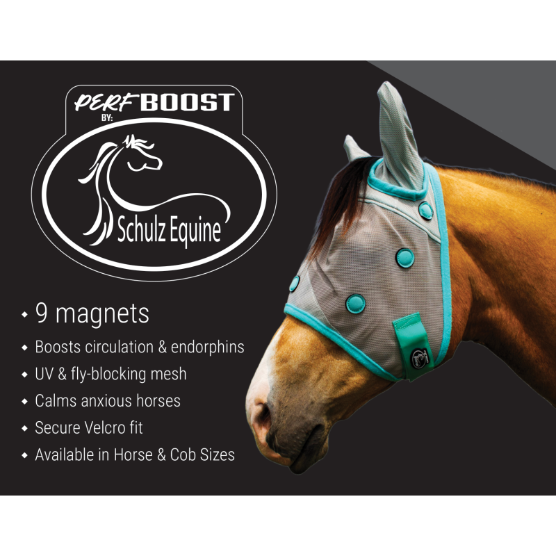 Schulz Equine Perf Boost Magnetic Fly Mask- Purple