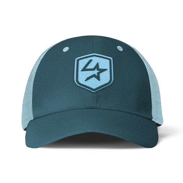 Lone Star Ropes Aqua and Teal Mesh Cap w/ Shield Logo