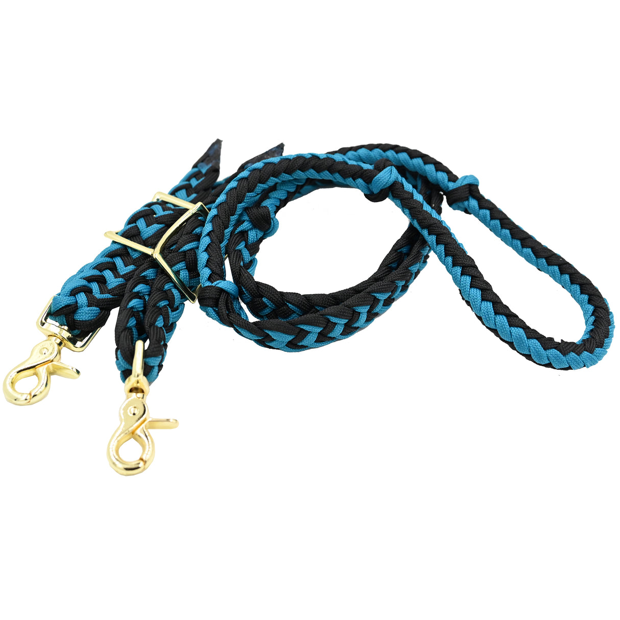 Professional's Choice Nylon Braided Pony Reins- Pacific