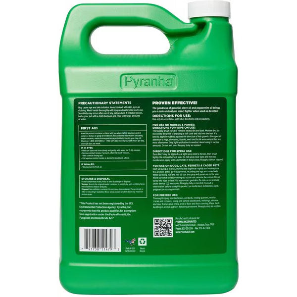 Pyranha Zero-Bite Fly Spray- Gallon