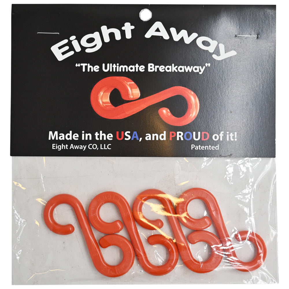 Eight Away Breakaway "S" Clips Pkg of 4