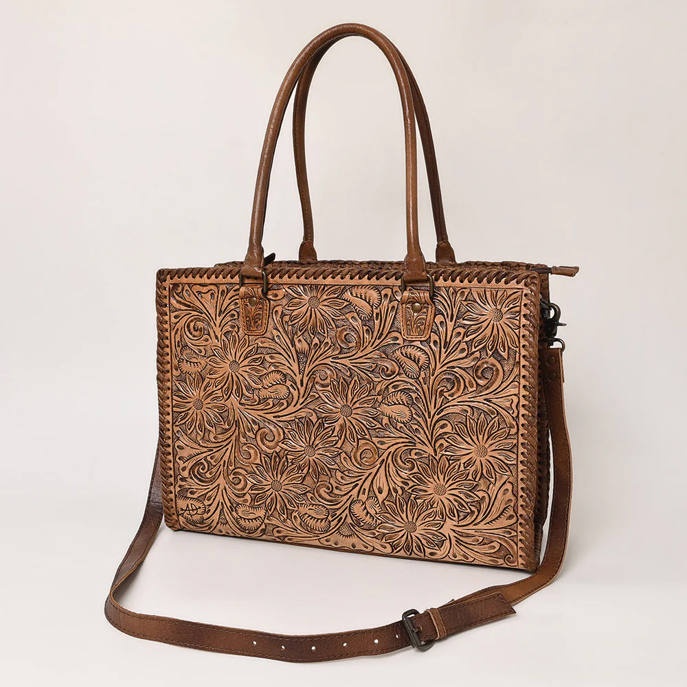 American Darling Floral Tooled Laptop Bag
