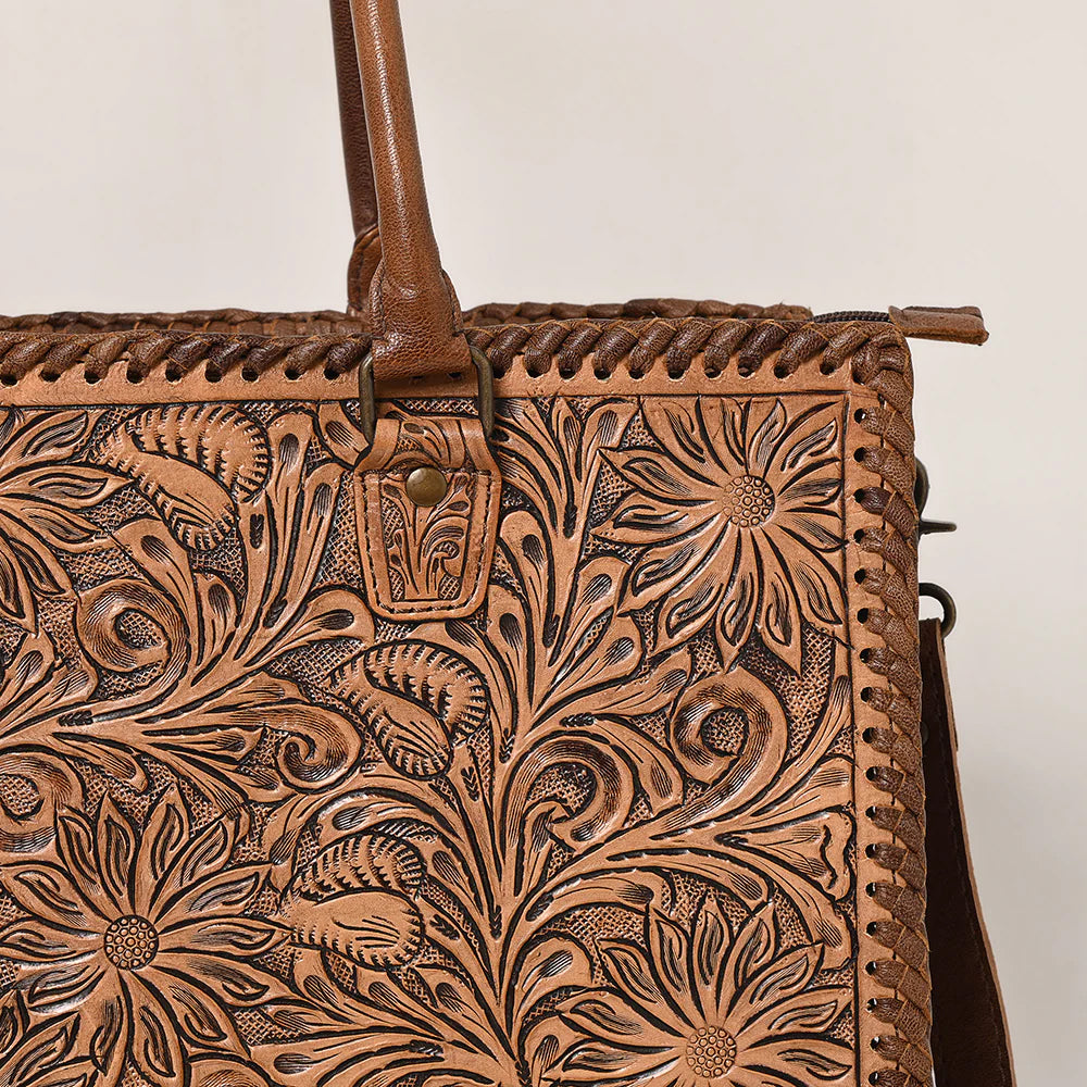 American Darling Floral Tooled Laptop Bag