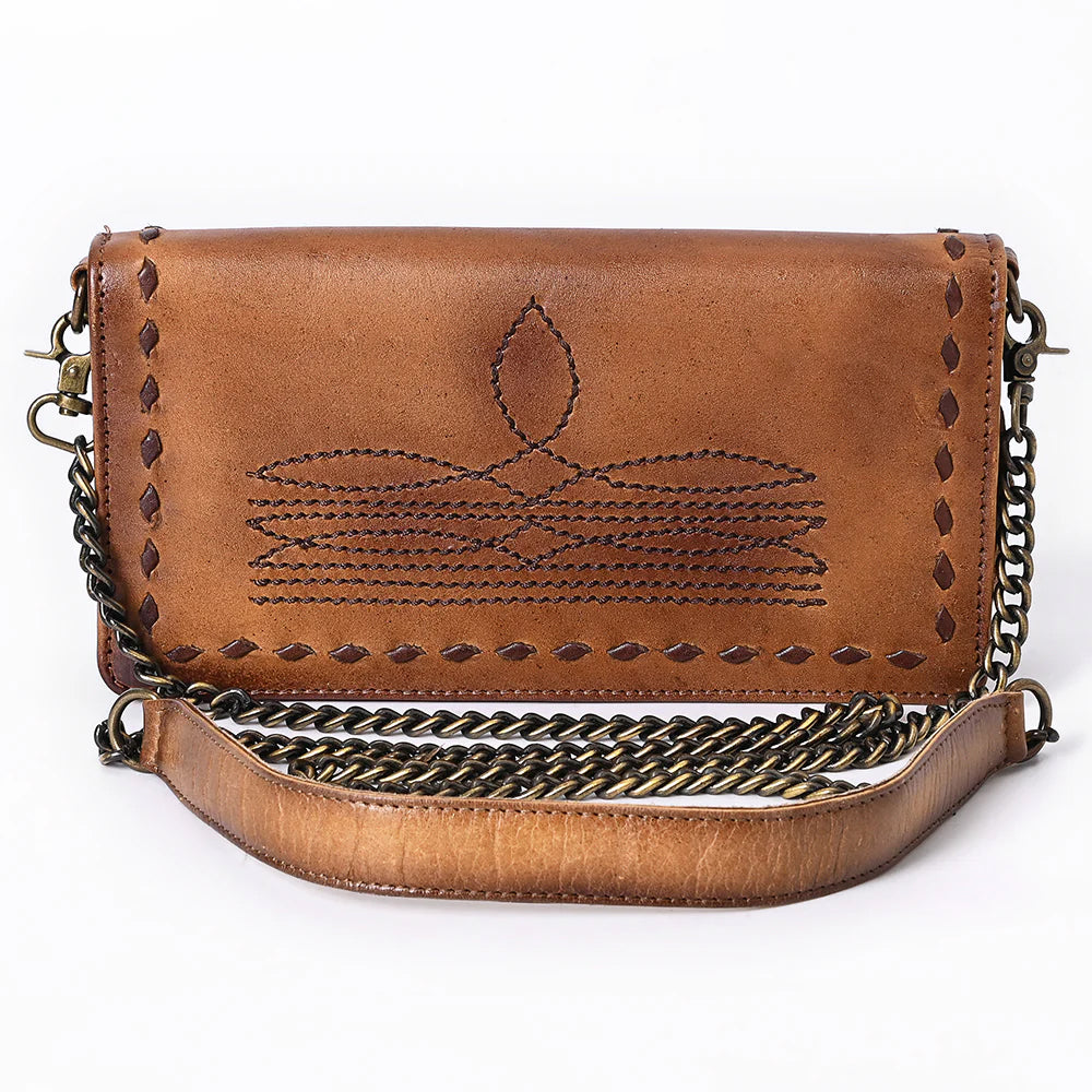 American Darling Bootstitched Crossbody Purse w/ Chain Strap