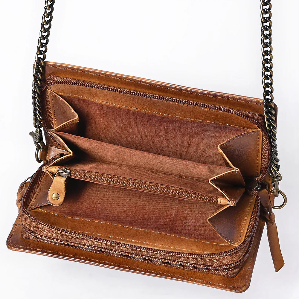 American Darling Bootstitched Crossbody Purse w/ Chain Strap