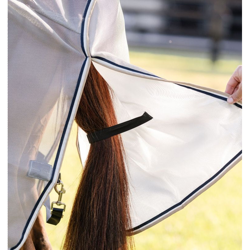 Horseware Rambo Protector Fieldsafe Plus Fly Sheet- Silver/Navy/White/Beige