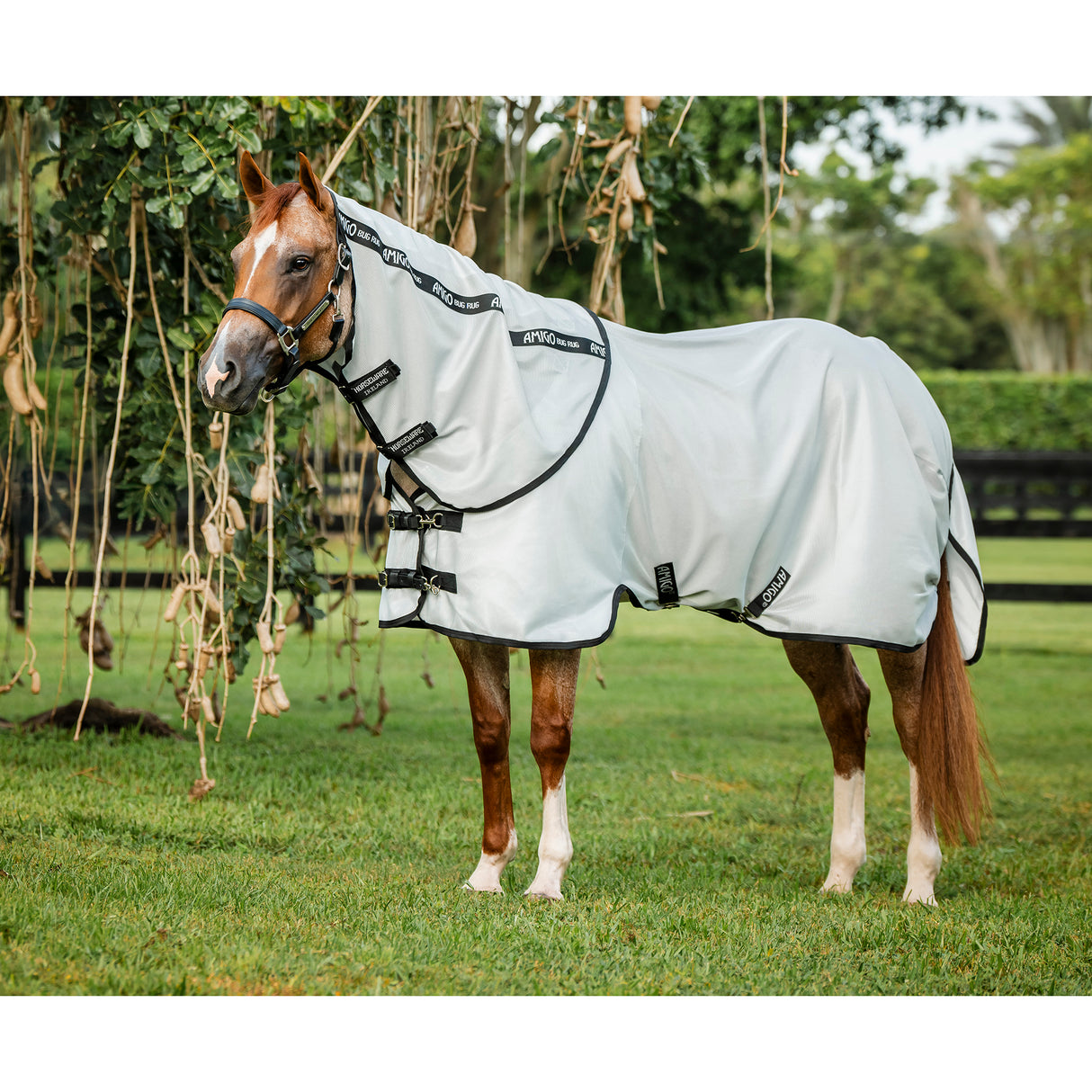 Horseware Amigo Quarter Horse Plus Fly Sheet- Silver/Black