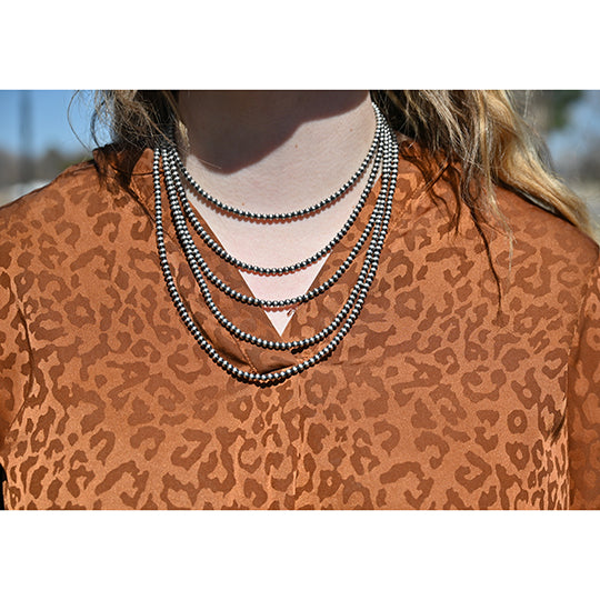 The Mason Lee Graduated 4mm Navajo Pearl Necklace 18"