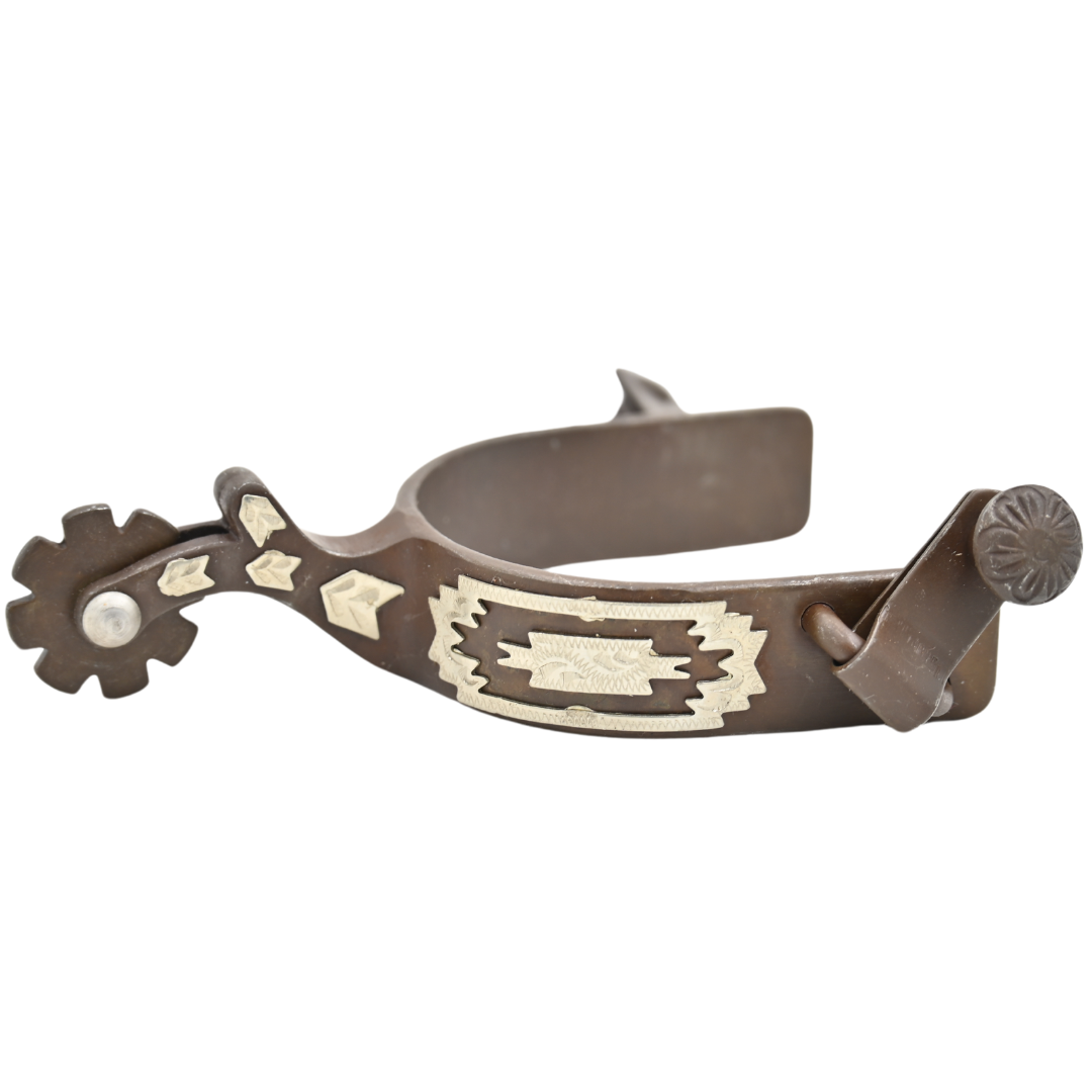 Antique Brown Youth Southwest/Navajo Spurs