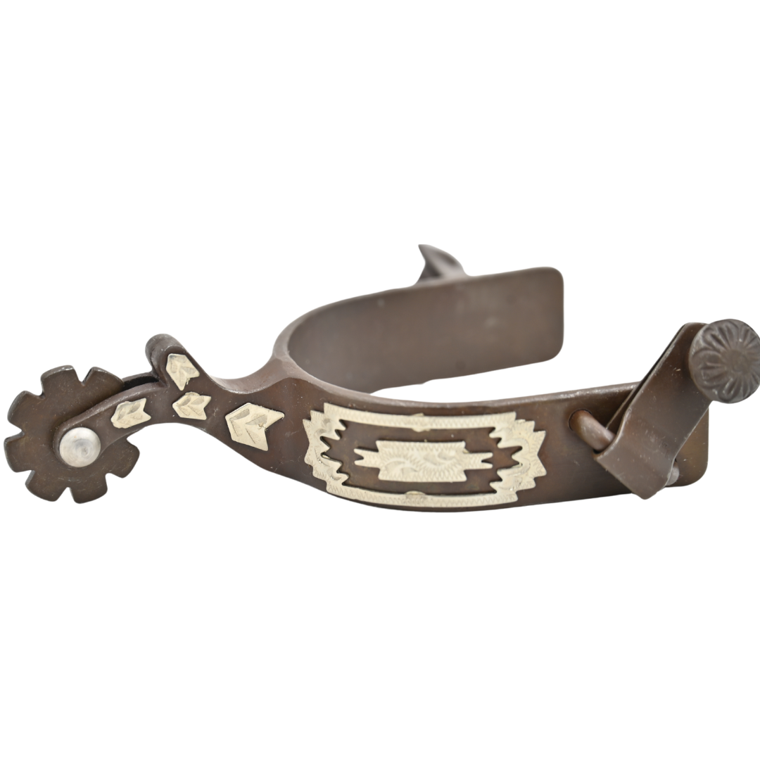 Antique Brown Youth Southwest/Navajo Spurs