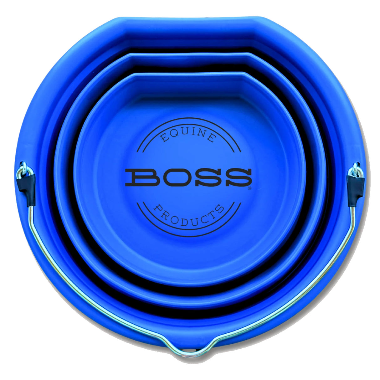 Boss Bucket Collapsible Flat Back Bucket- Cowboy Cobalt
