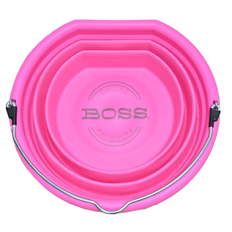 Boss Bucket Collapsible Flat Back Bucket- Neon Pink