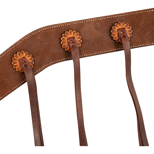 Martin Saddlery 2 3/4" Chocolate Roughout Breast Collar with Blood Knots
