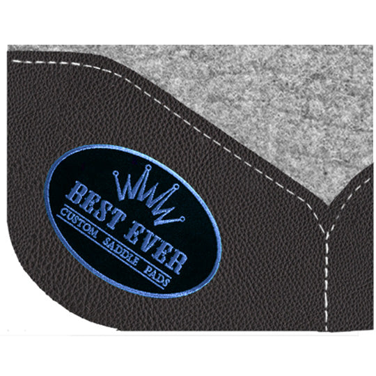 Best Ever 1" Kush Fleesar Series Saddle Pad with Black Wear Leathers- 32"X32"