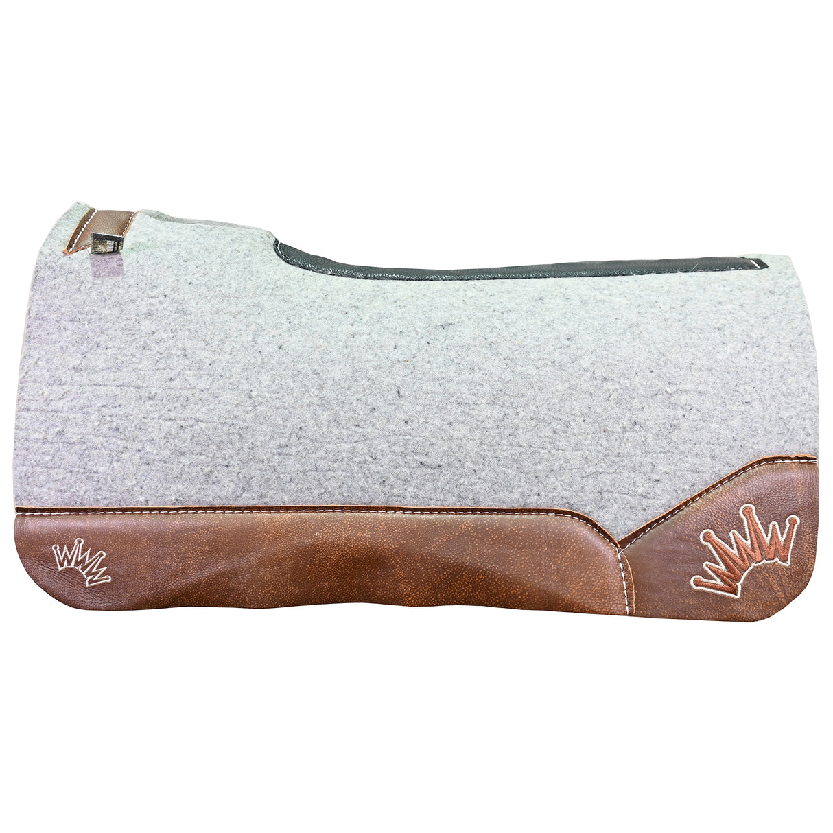 Best Ever 1" Kush Pad with Oak Nut Wear Leathers and Beige/Brown Crown- 32"x32"