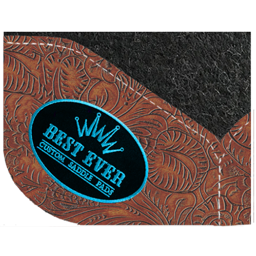 Best Ever 1" OG Pad with Brown Floral Wear Leathers- 30"X30"