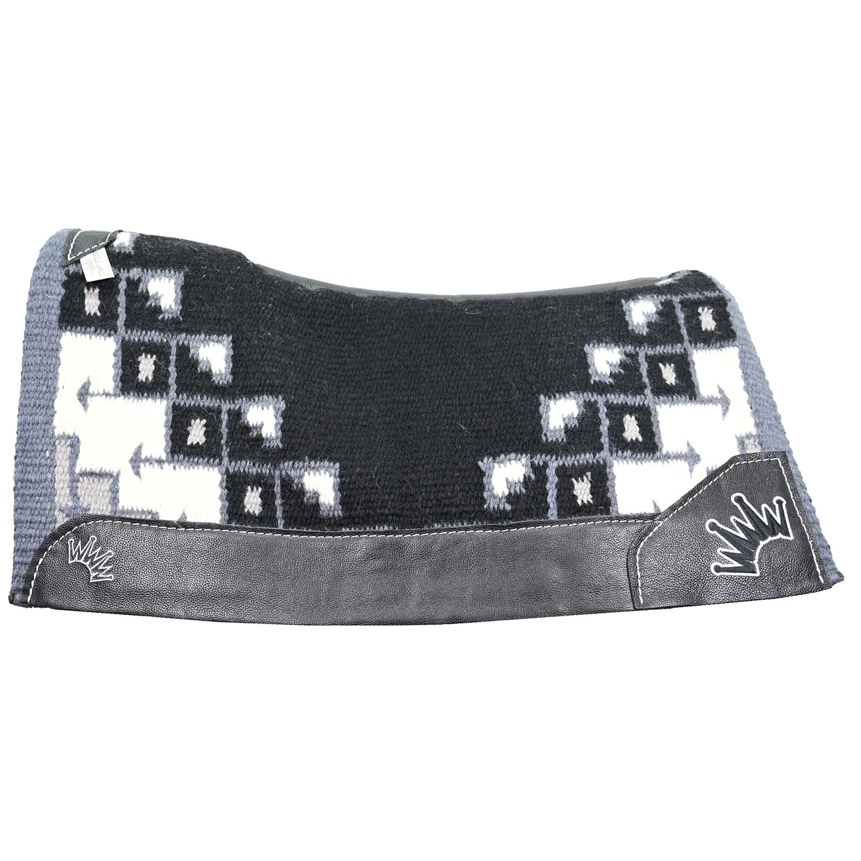 Best Ever 3/4" Grey and Black New Pueblo Navajo OG Fleesar Saddle Pad- 34"x38"