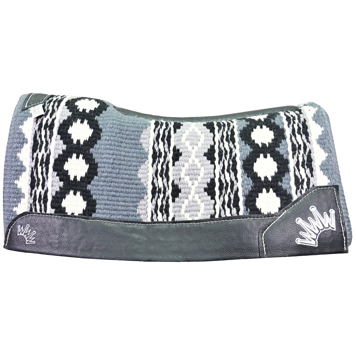 Best Ever 3/4" Grey and Black Riverland Navajo Kush Fleesar Series Saddle Pad- 34"x38"