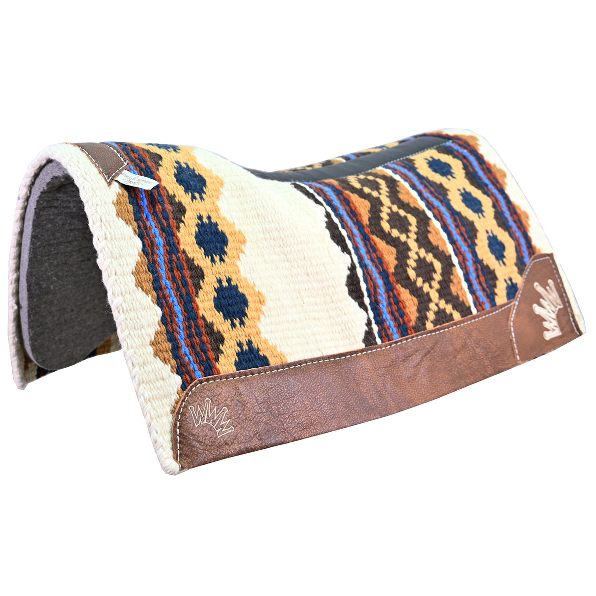 Best Ever 3/4" Rust and Cream Riverland Navajo Kush Saddle Pad- 34"x36"