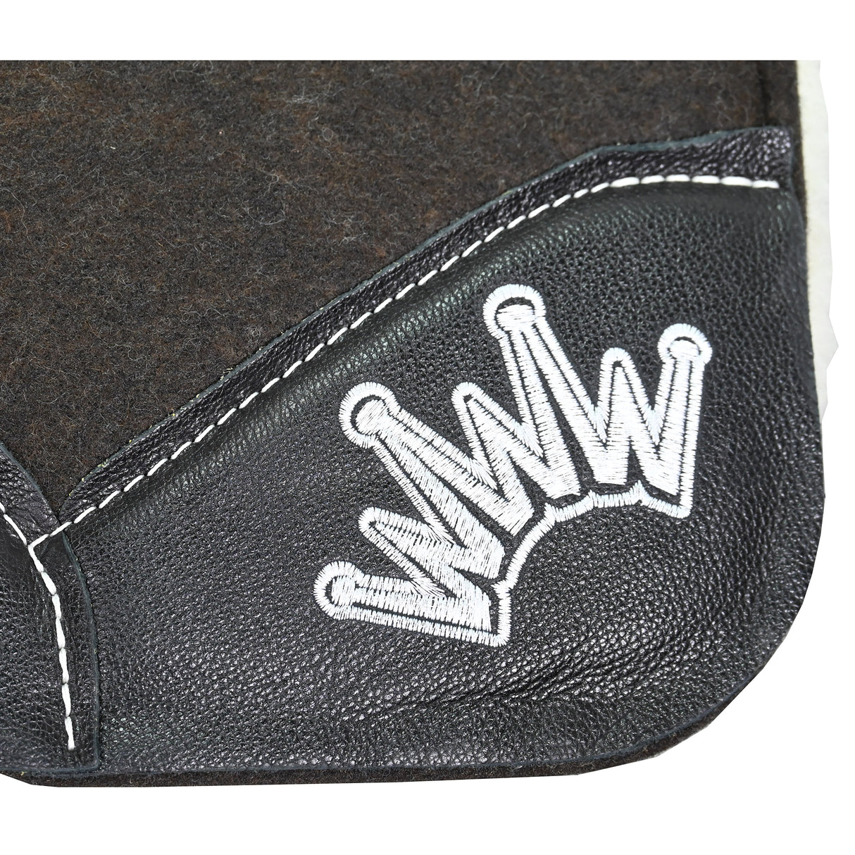Best Ever 3/4" OG Fleesar Series Saddle Pad with Black Wear Leathers & White Crown- 30"x30"