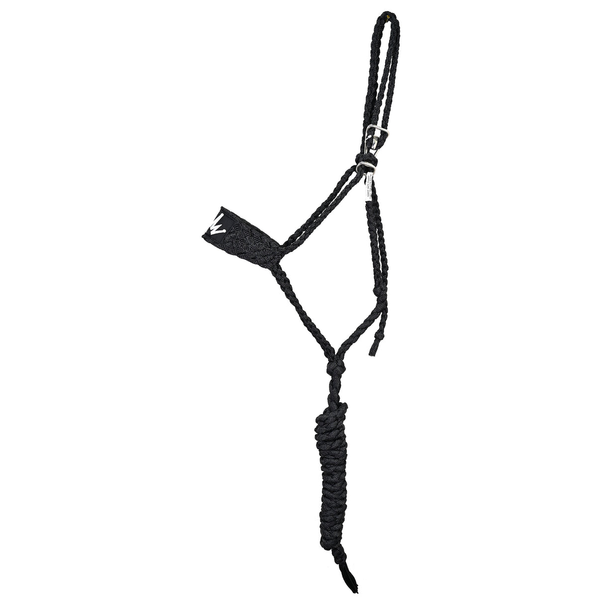 Best Ever Braided Mule Tape Halter w/ 8.5' Lead- Black