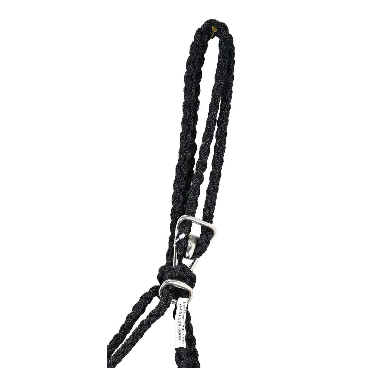 Best Ever Braided Mule Tape Halter w/ 8.5' Lead- Black