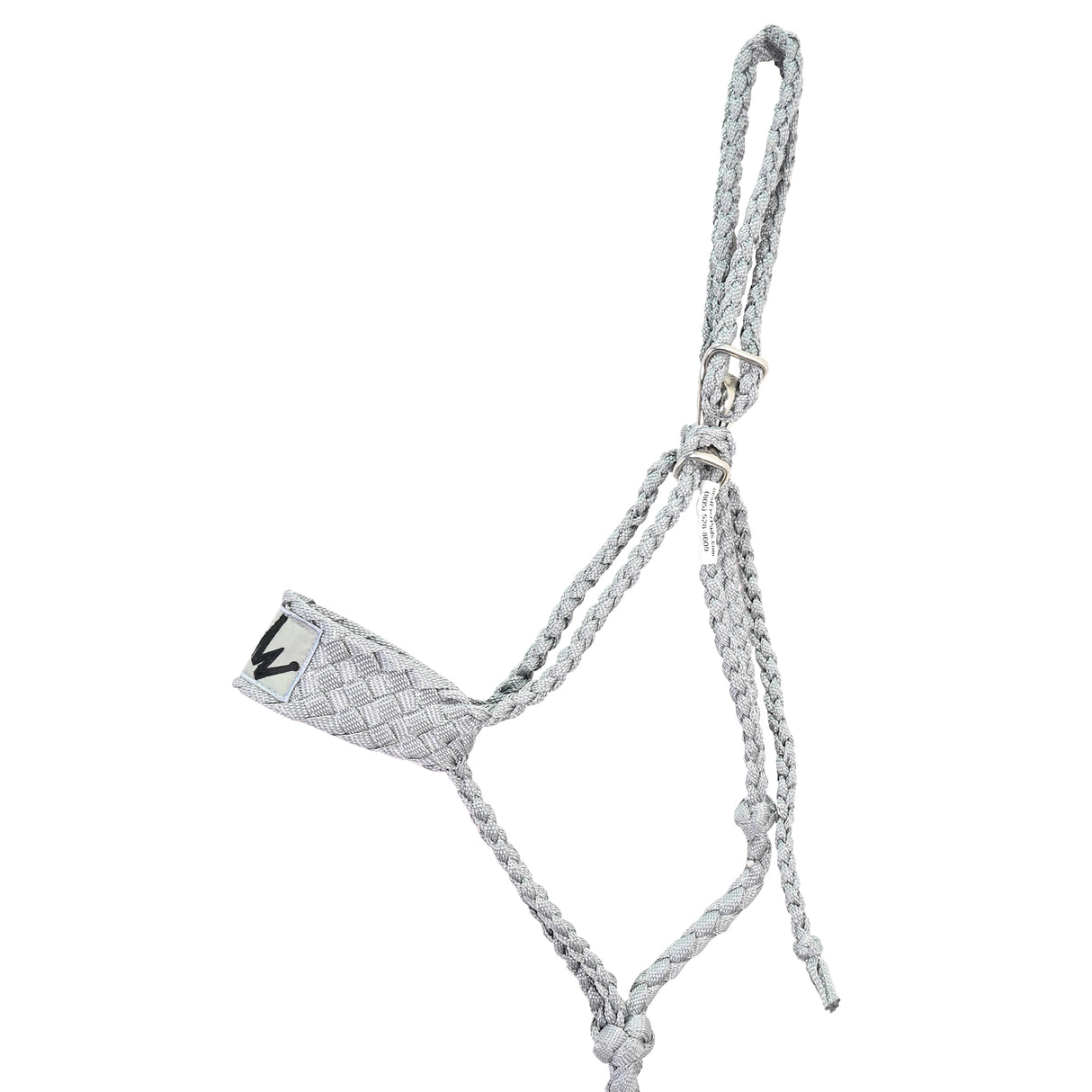Best Ever Braided Mule Tape Halter w/ 8.5' Lead- Silver