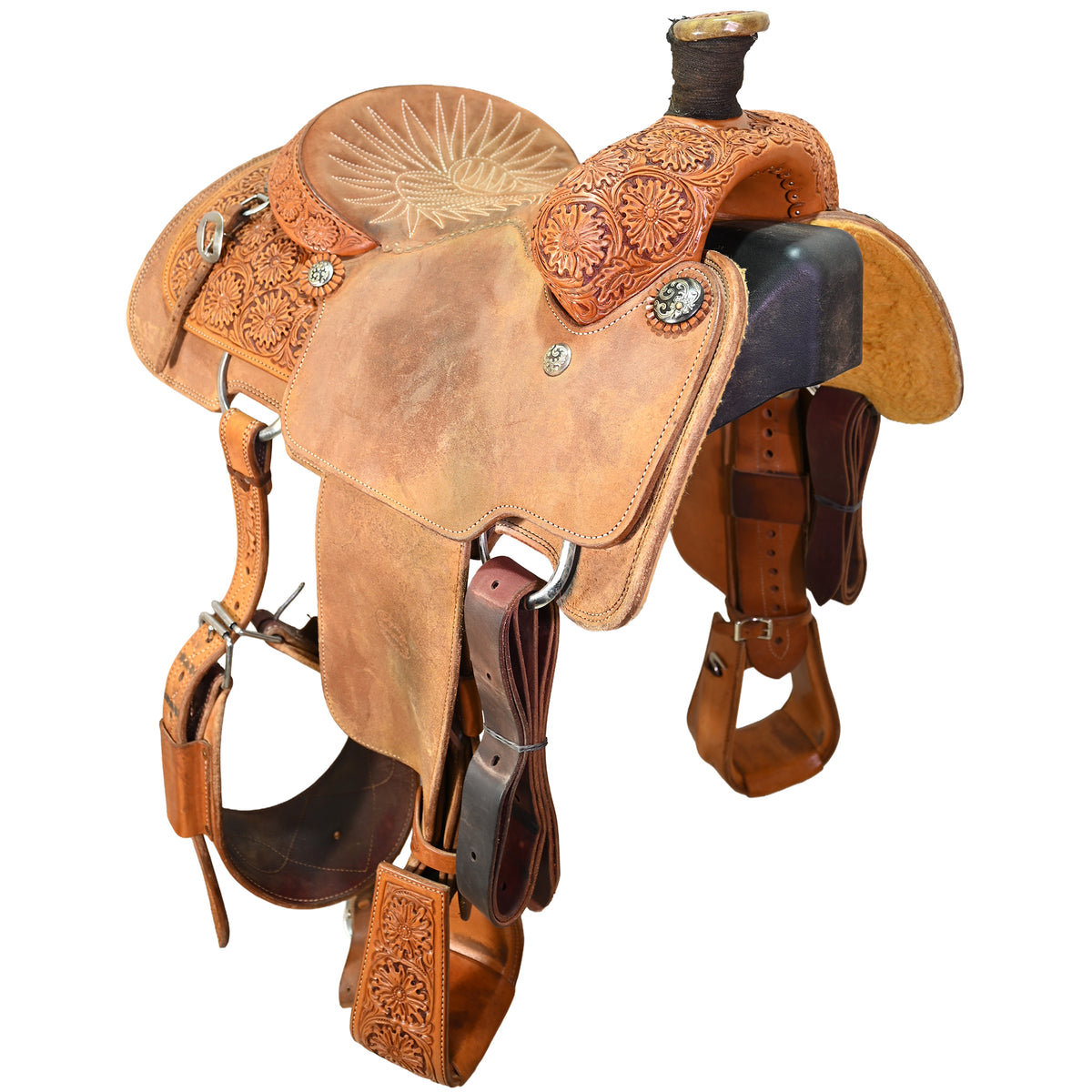 Used 14.5" Billy Hogg Signature Roping Saddle