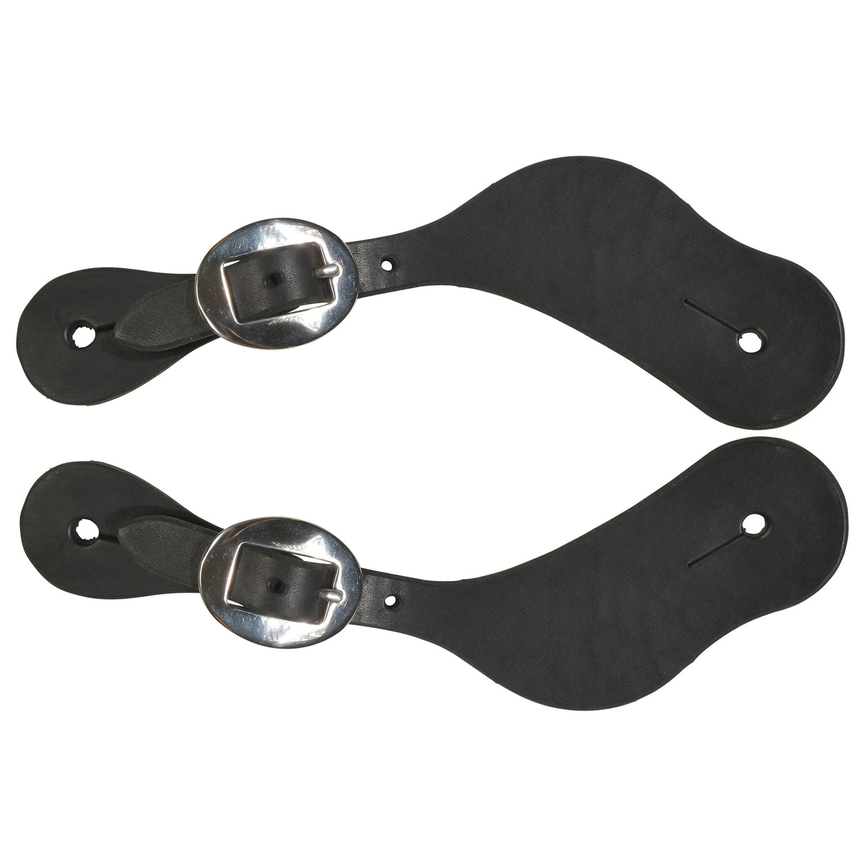 Berlin Custom Leather Women's Black Contoured Spur Straps