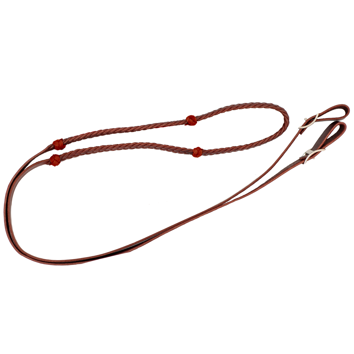 Cowboy Tack 5/8" 5 Plait Latigo Barrel Reins with Knots