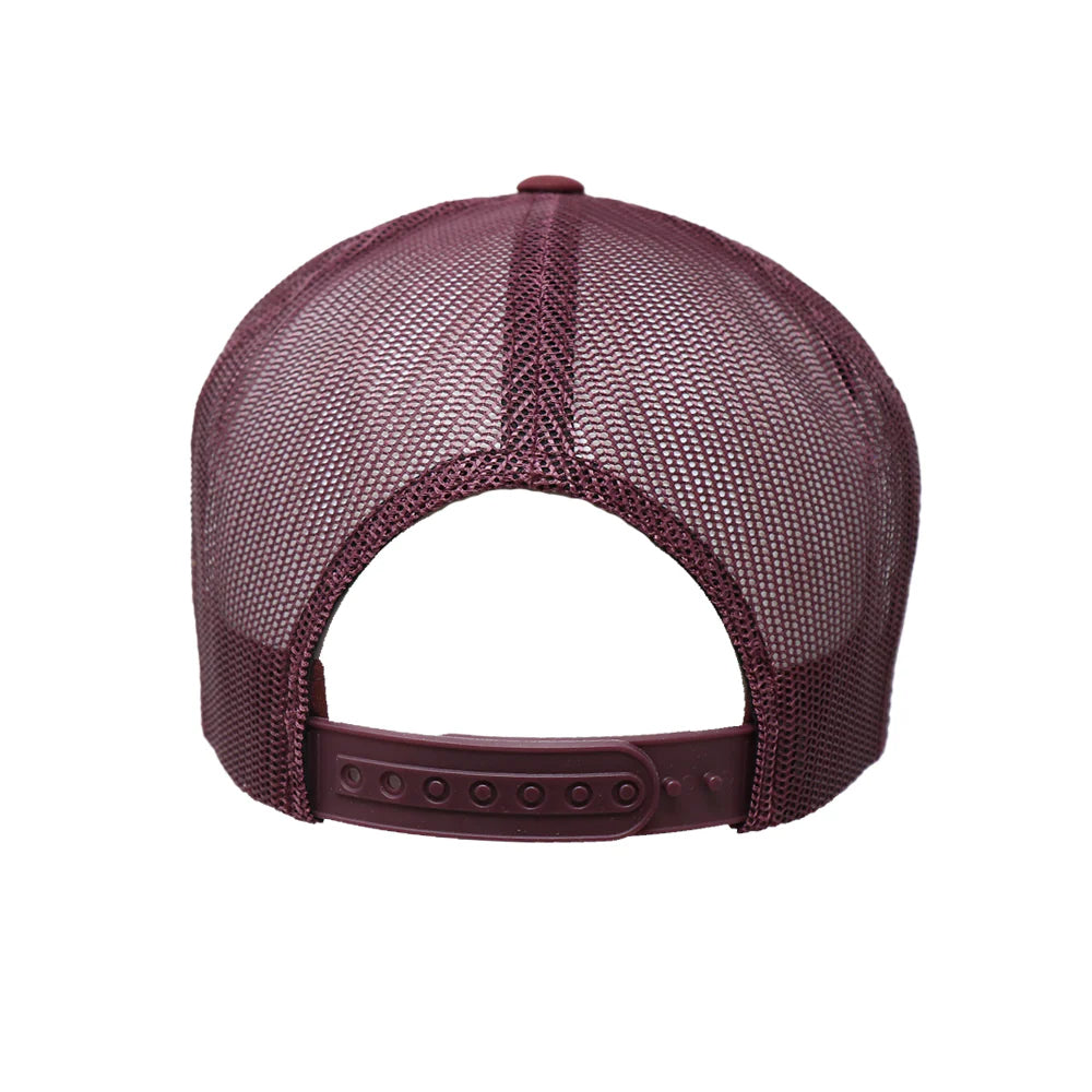 Rodeo Time Just Ranchin' Maroon and Gold Mesh Snapback Cap
