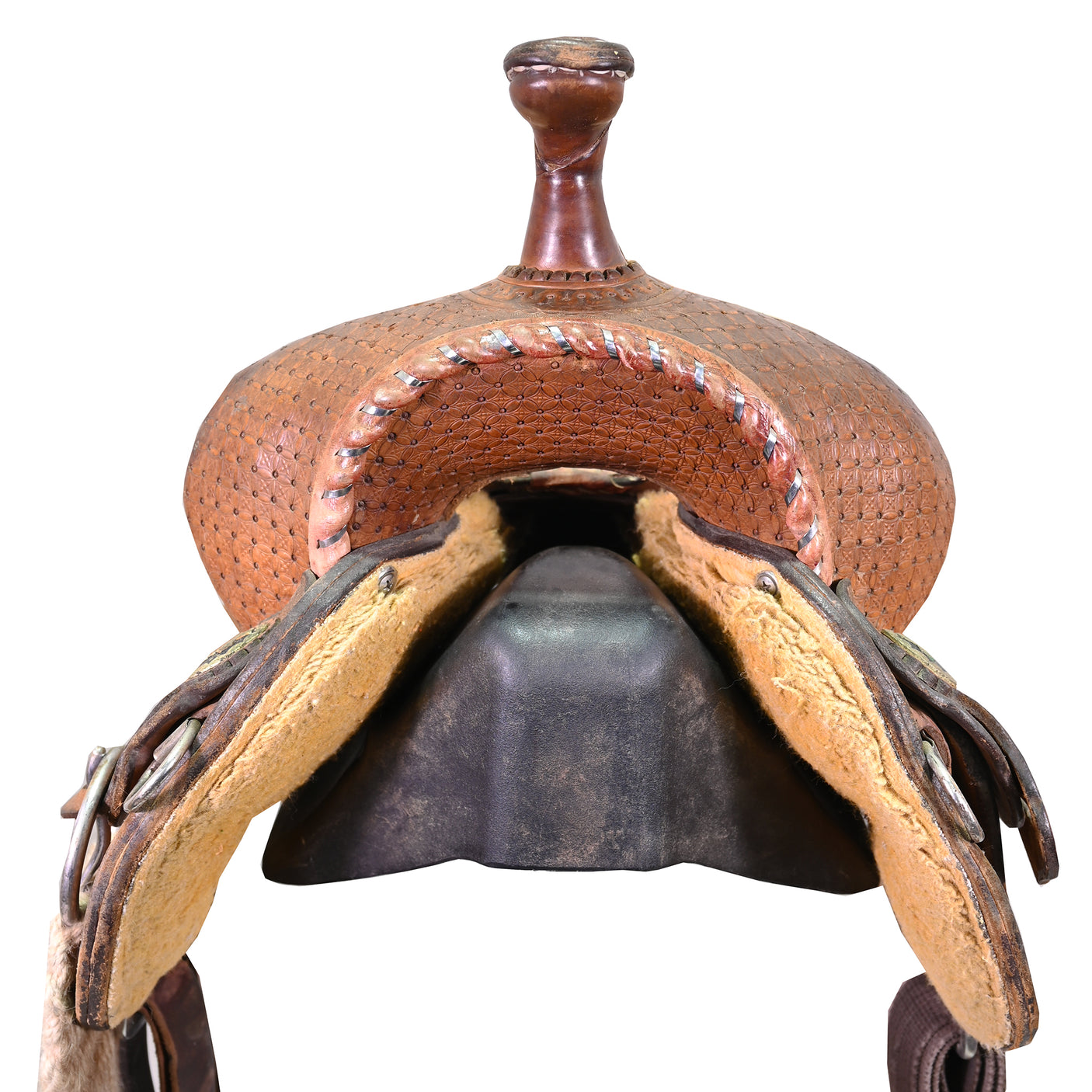 Used 13.5" Double J Pozzi Pro Racer Barrel Racing Saddle