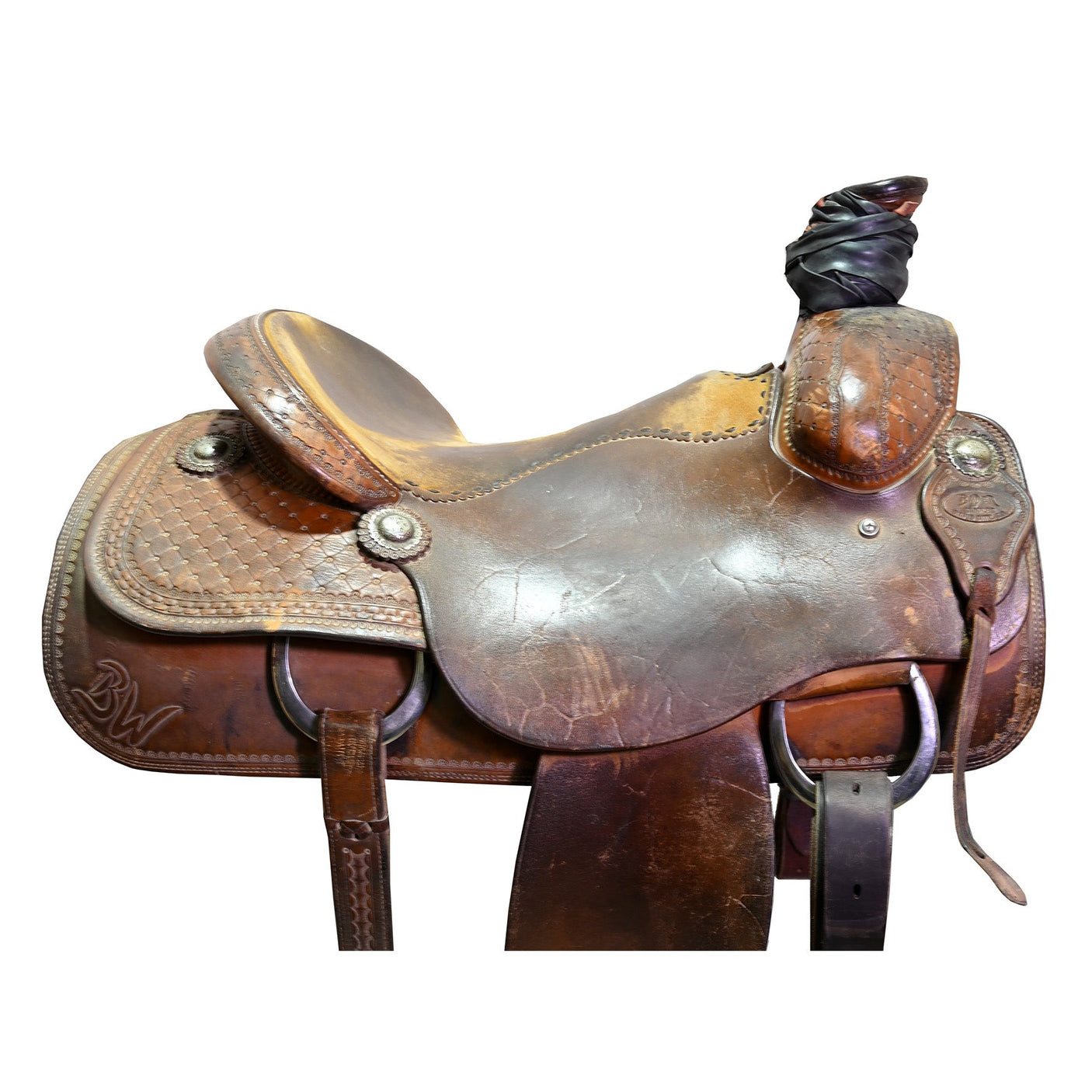 Used 15" Bader Team Roping Saddle