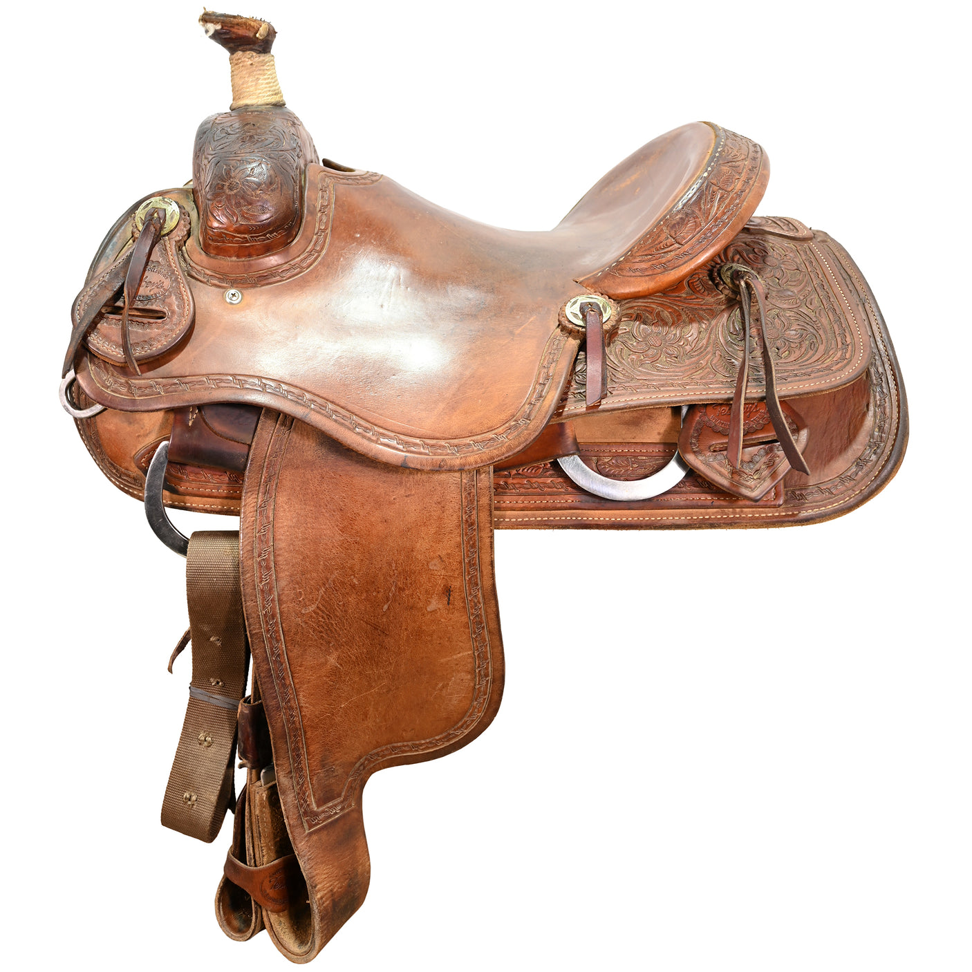 Used 15" Teskey's Ranch Roping Saddle