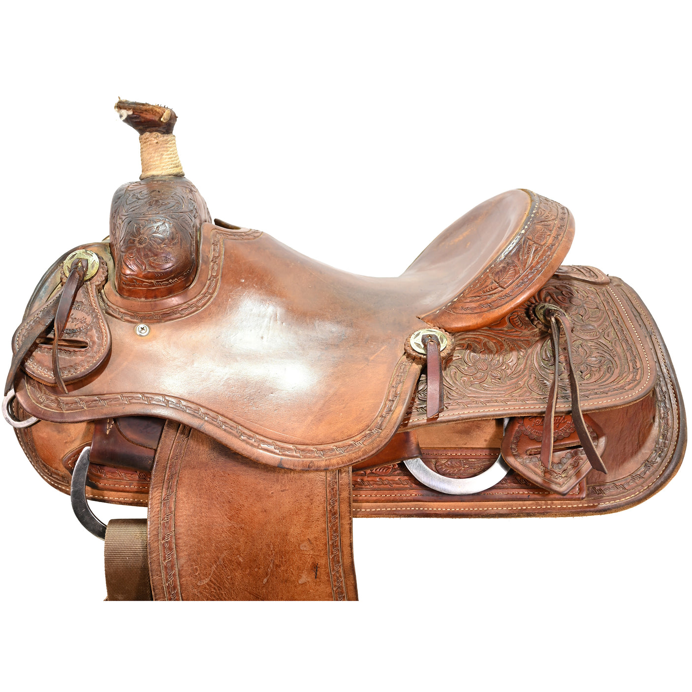 Used 15" Teskey's Ranch Roping Saddle