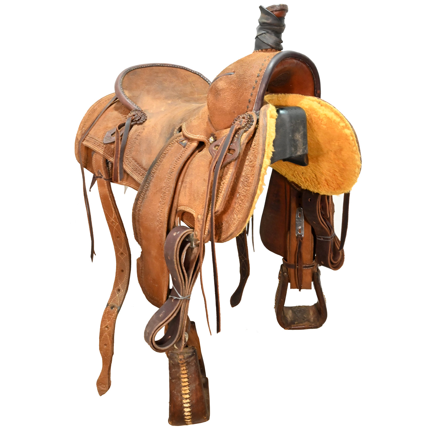 SOLD! Used 16" Whit Adkins Ranch Cutting Saddle