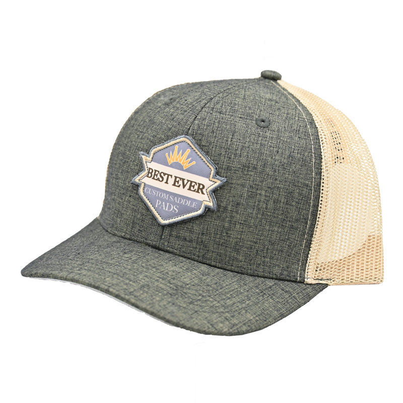 Best Ever Tan Mesh Cap with Logo Patch